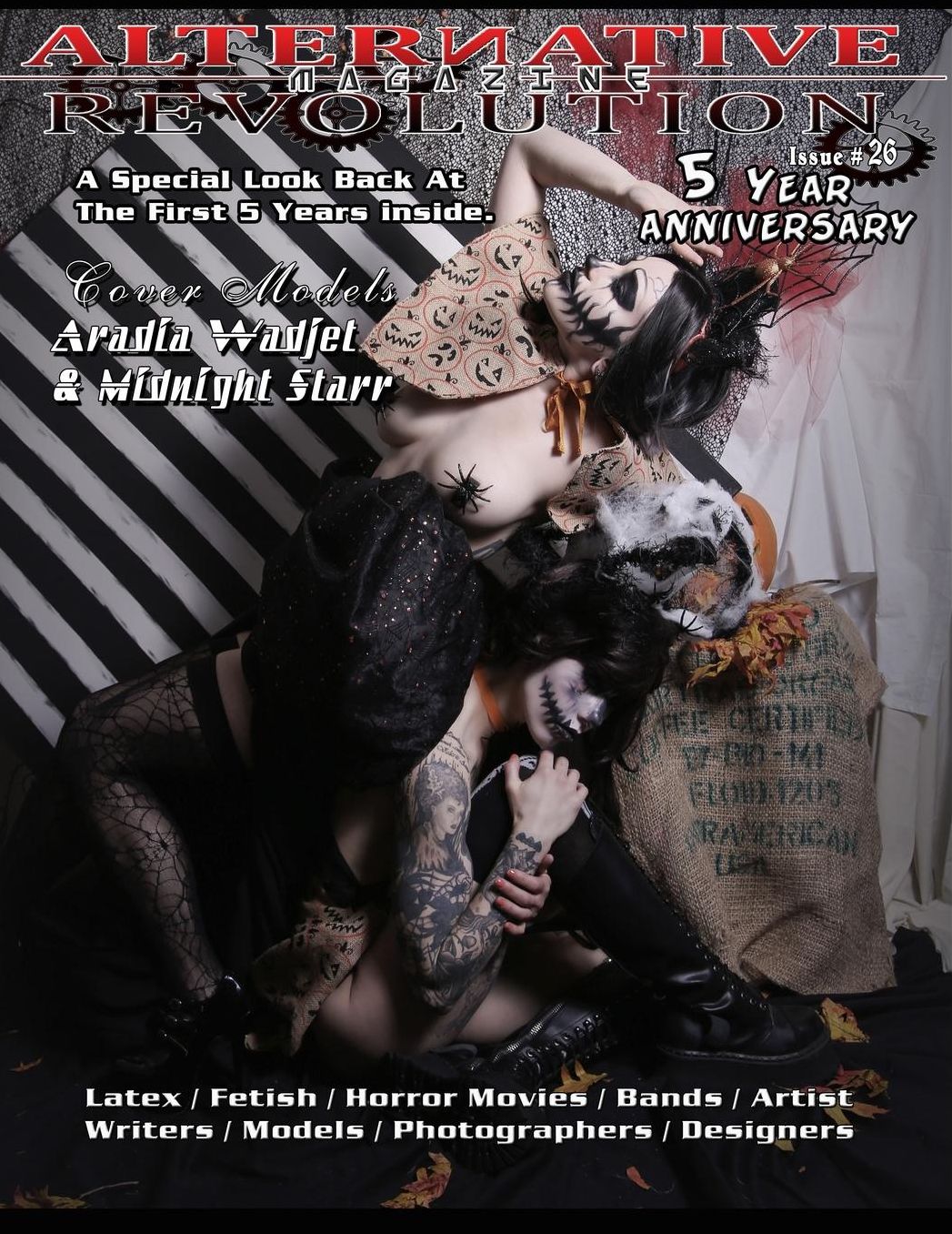 Alternative Revolution Magazine: 5 Yr Anniversary Issue 26 Cover Models Aradia Wadjet & Midnight Starr