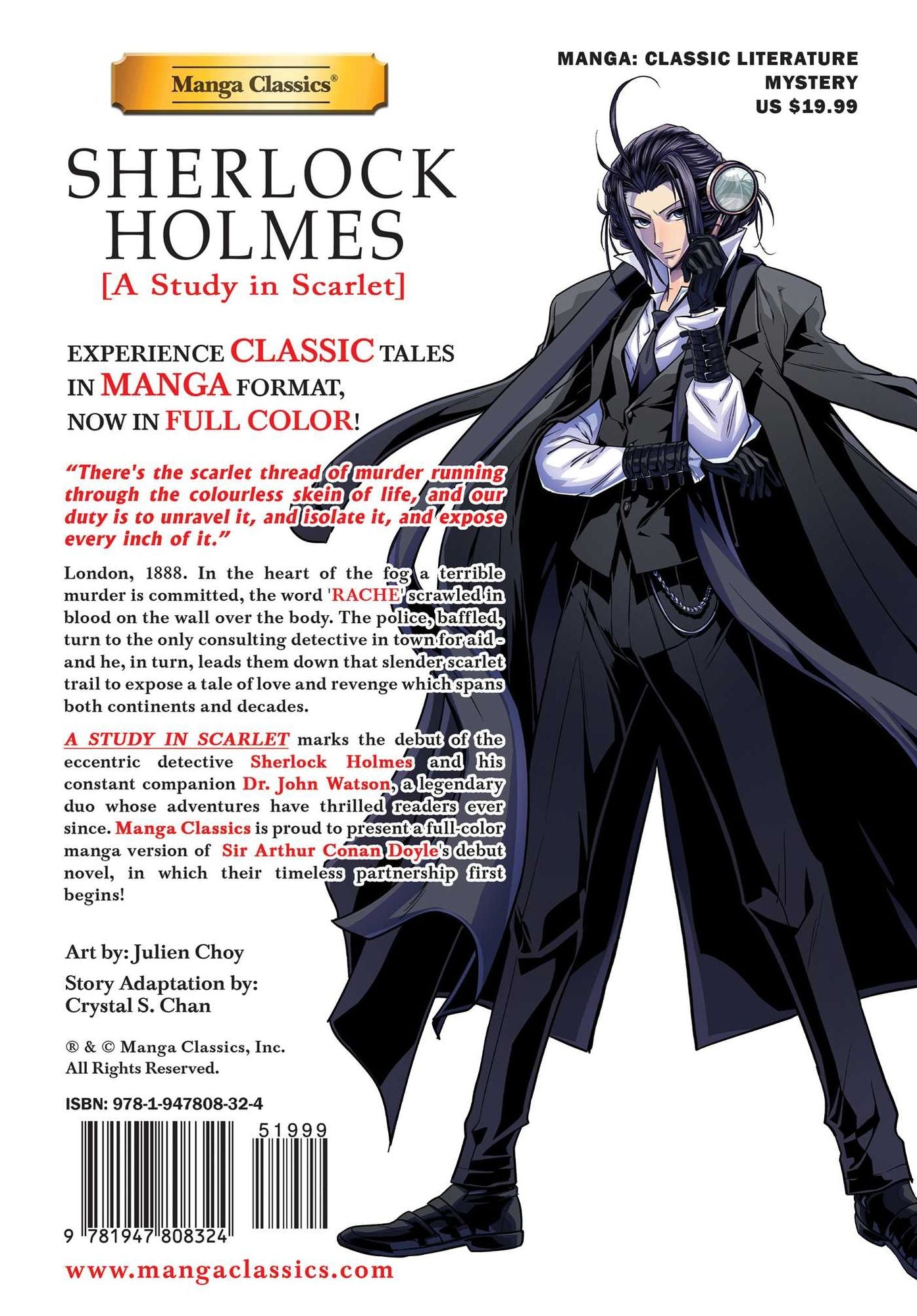 Manga Classics Sherlock Holmes Vol. 1 A Study in Scarlet