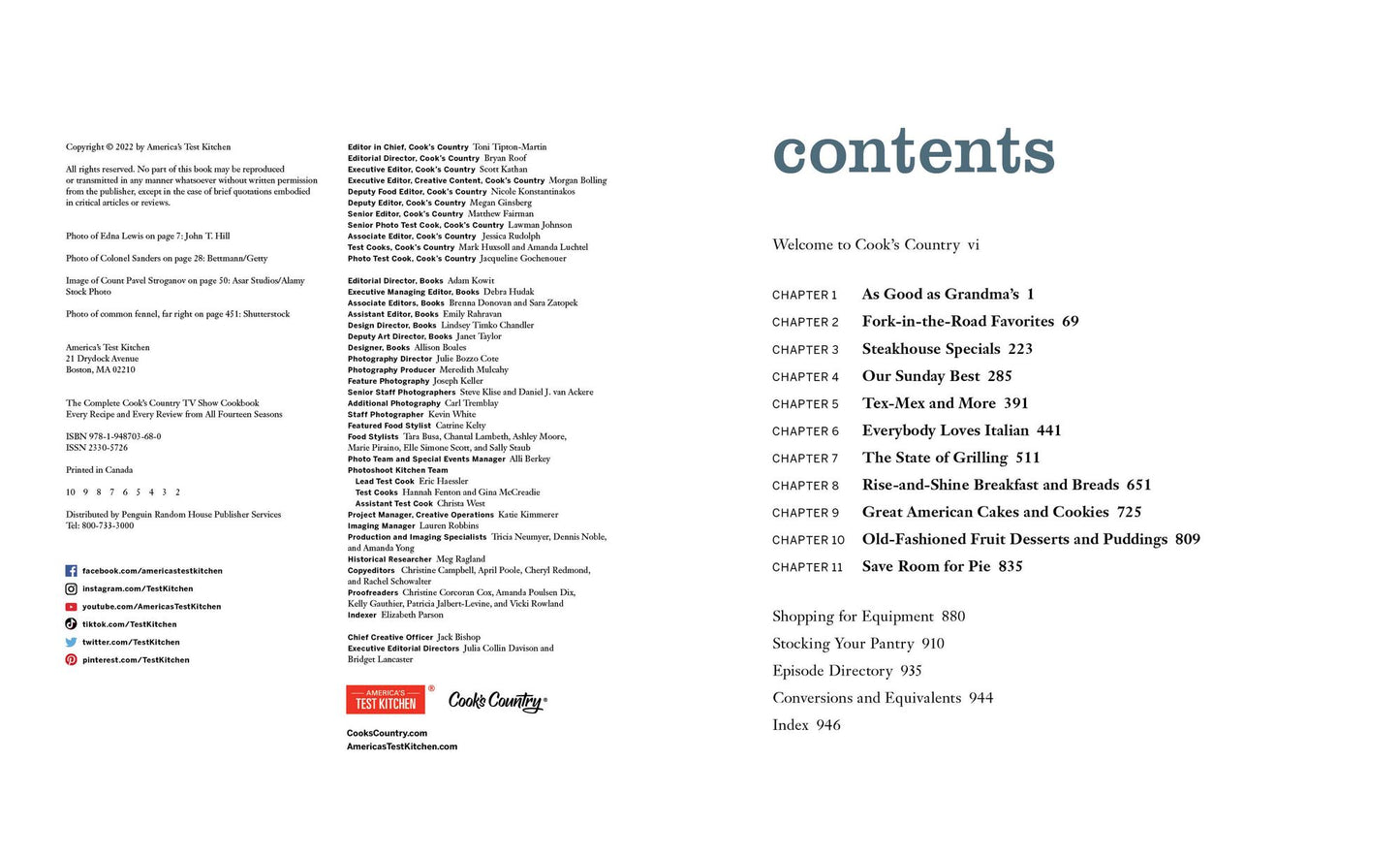 The Complete Cook's Country TV Show Cookbook 15th Anniversary Edition Includes Season 15 Recipes: Every Recipe and Every Review from All Fifteen Seasons