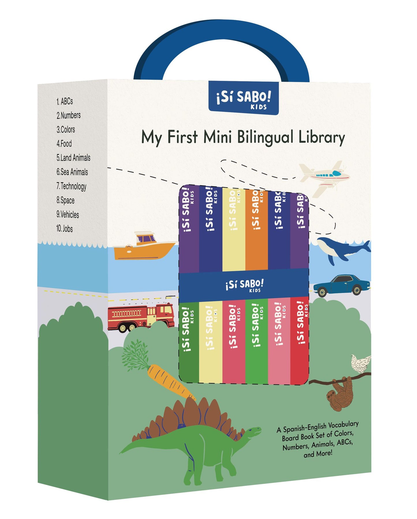 My First Mini Bilingual Library: A Spanish-English Vocabulary Board Book Set of Colors, Numbers, Animals, ABCs, and More