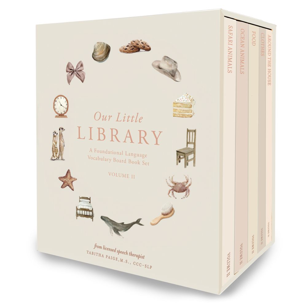 Our Little Library Vol. 2: A Foundational Language Vocabulary Board Book Set for Babies