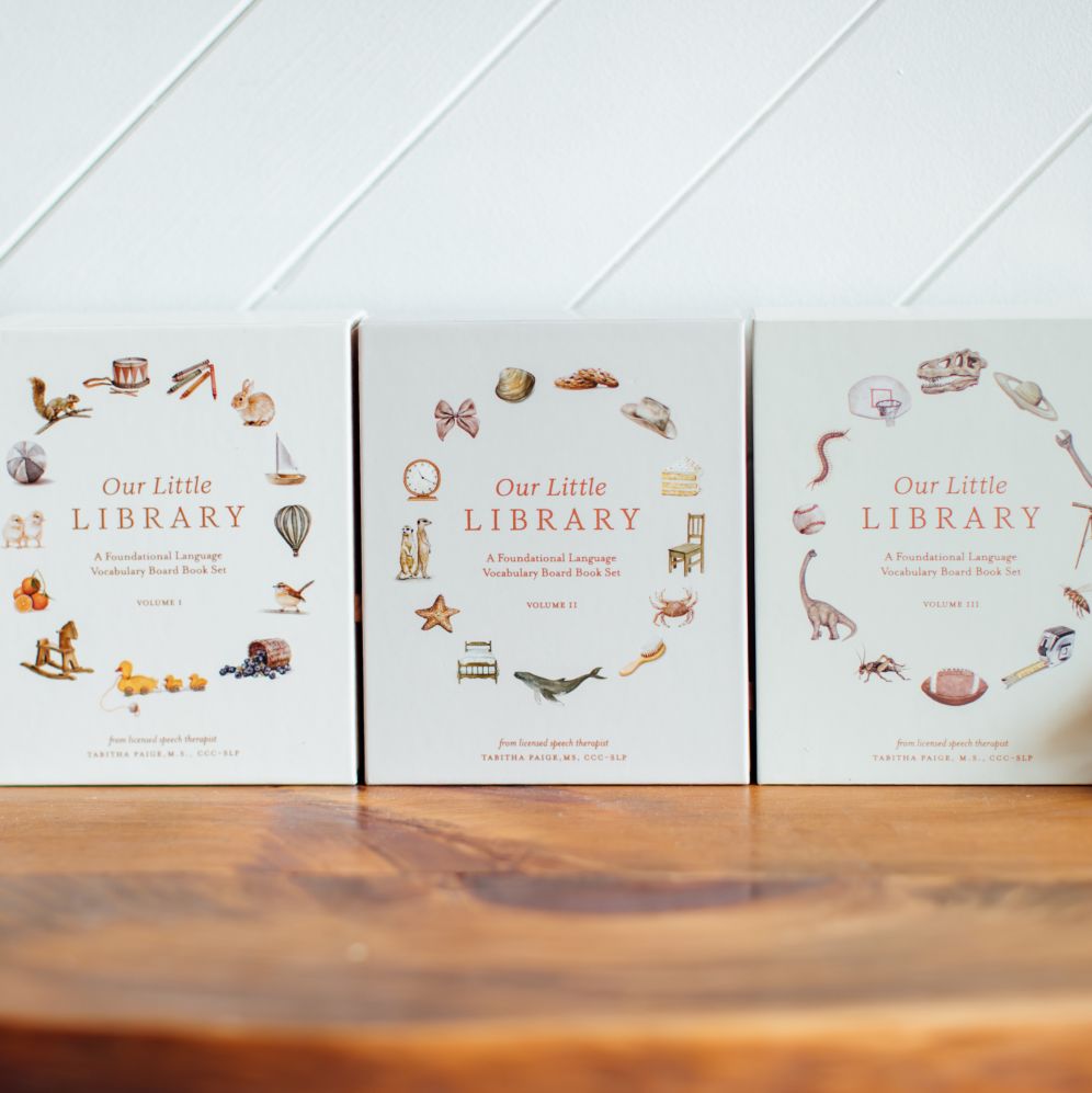 Our Little Library Vol. 3: A Foundational Language Vocabulary Board Book Set for Babiesincluding Bugs, Dino Saurs, Sports, Space, and Trucks