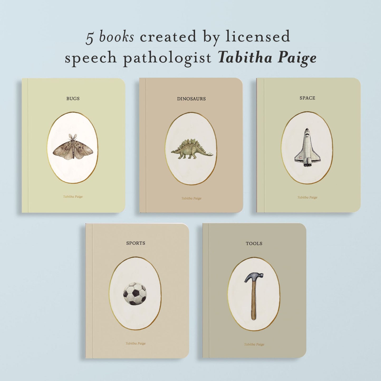 Our Little Library Vol. 3: A Foundational Language Vocabulary Board Book Set for Babiesincluding Bugs, Dino Saurs, Sports, Space, and Trucks