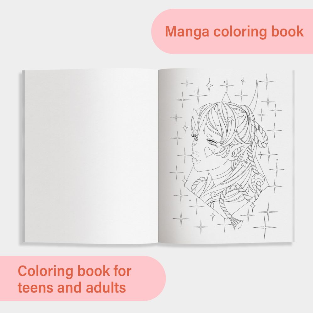 The Modern Manga Coloring Book: Pop Manga and Anime-Inspired Coloring Book for Teens and Adults