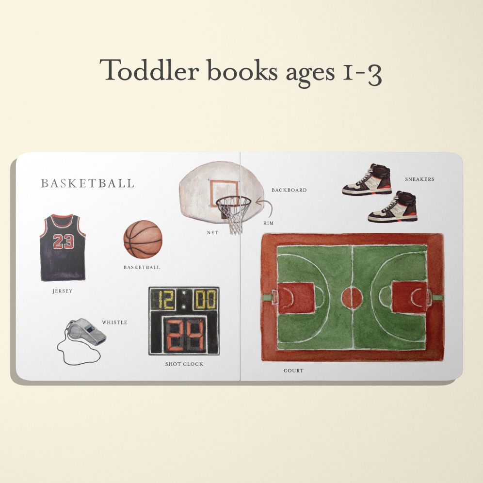 Our Book of Sports First Words: A Foundational Language Vocabulary Board Book for Future Athletes