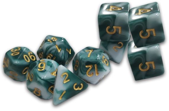 Thracian Smokey Sacrifice Dice - Traditional 9-set