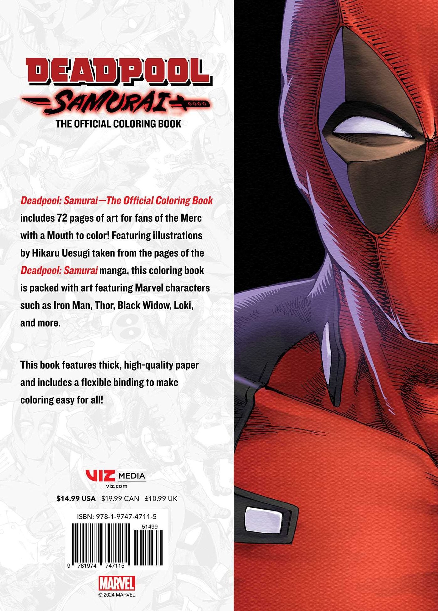 Deadpool: Samurai-The Official Coloring Book