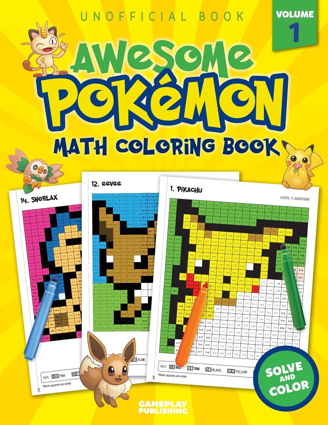 Awesome Pokemon Math Coloring Book
