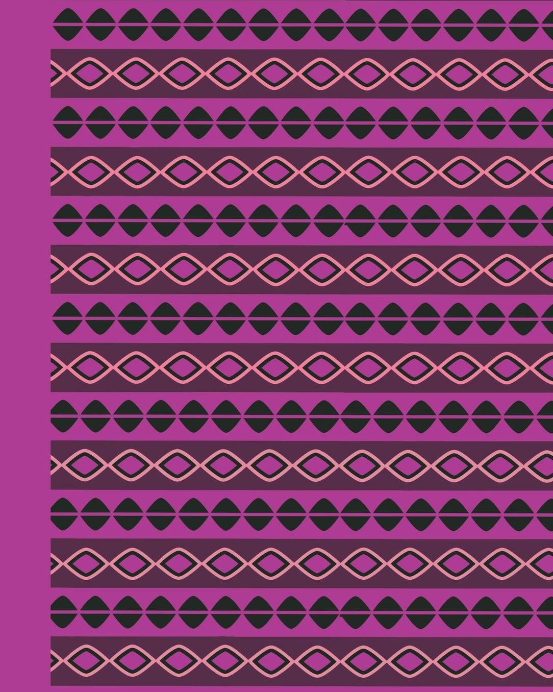 Journal: African Pattern (Violet) 8x10 - Lined Journal - Journal with Lined Pages - (Diary, Notebook)
