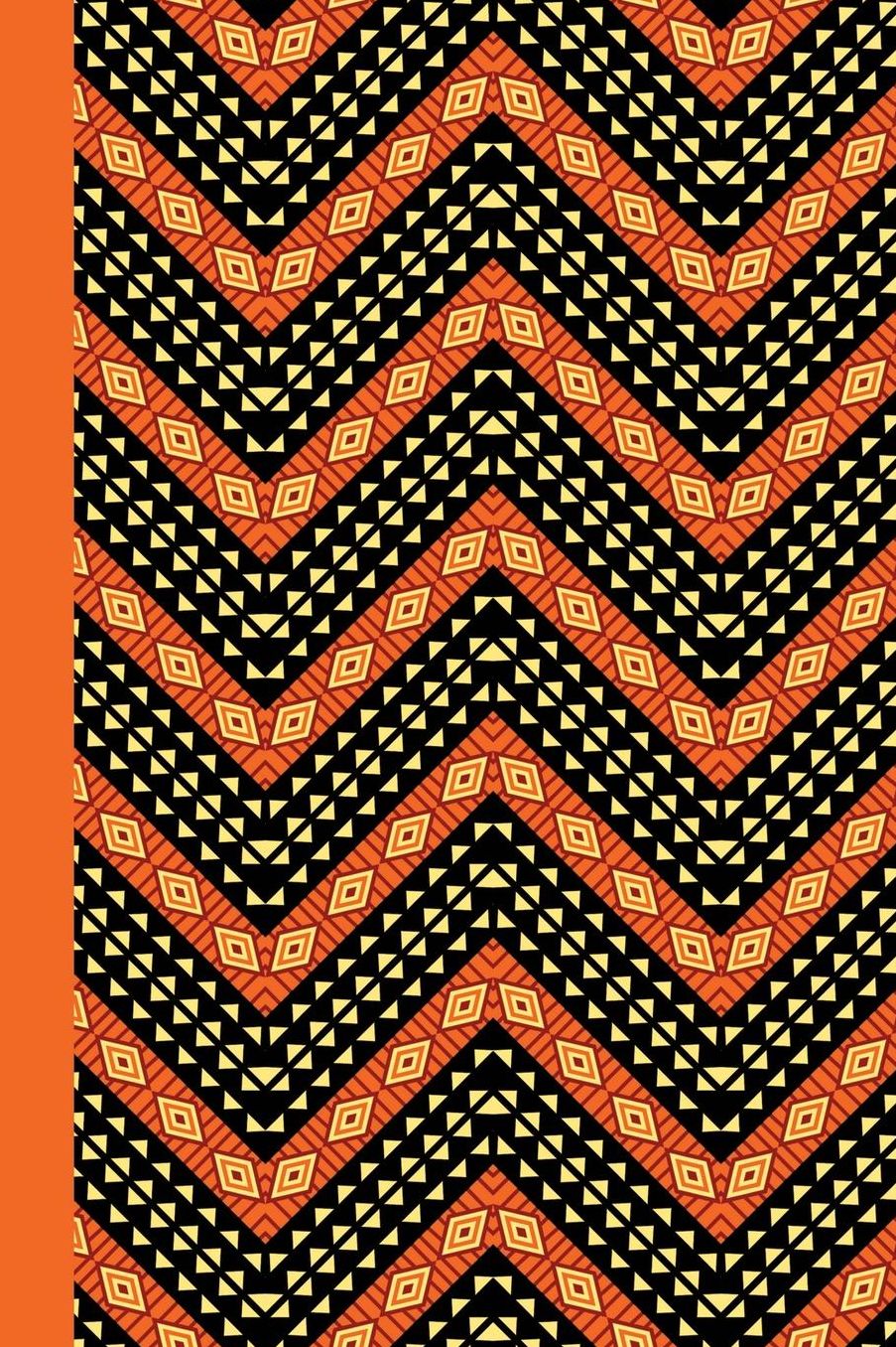 Journal: African Pattern (Orange) 6x9 - Graph Journal - Journal with Graph Paper Pages, Square Grid Pattern
