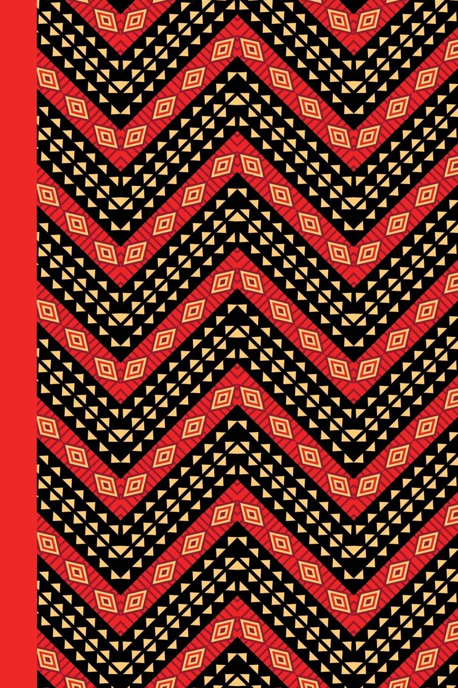 Journal: African Pattern (Red) 6x9 - Dot Journal - Journal with Dotted Pages