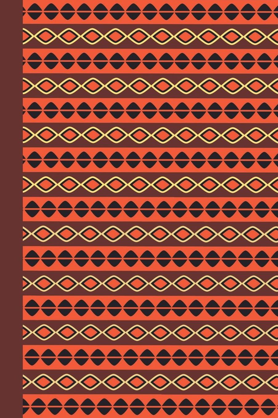 Journal: African Pattern (Orange) 6x9 - Dot Journal - Journal with Dotted Pages