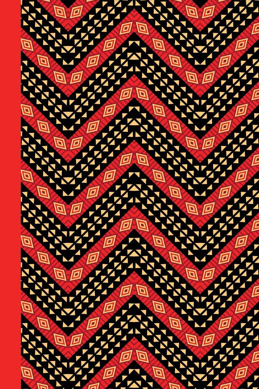 Sketch Journal: African Pattern (Red) 6x9 - Pages Are Lined on the Bottom Third with Blank Space on Top