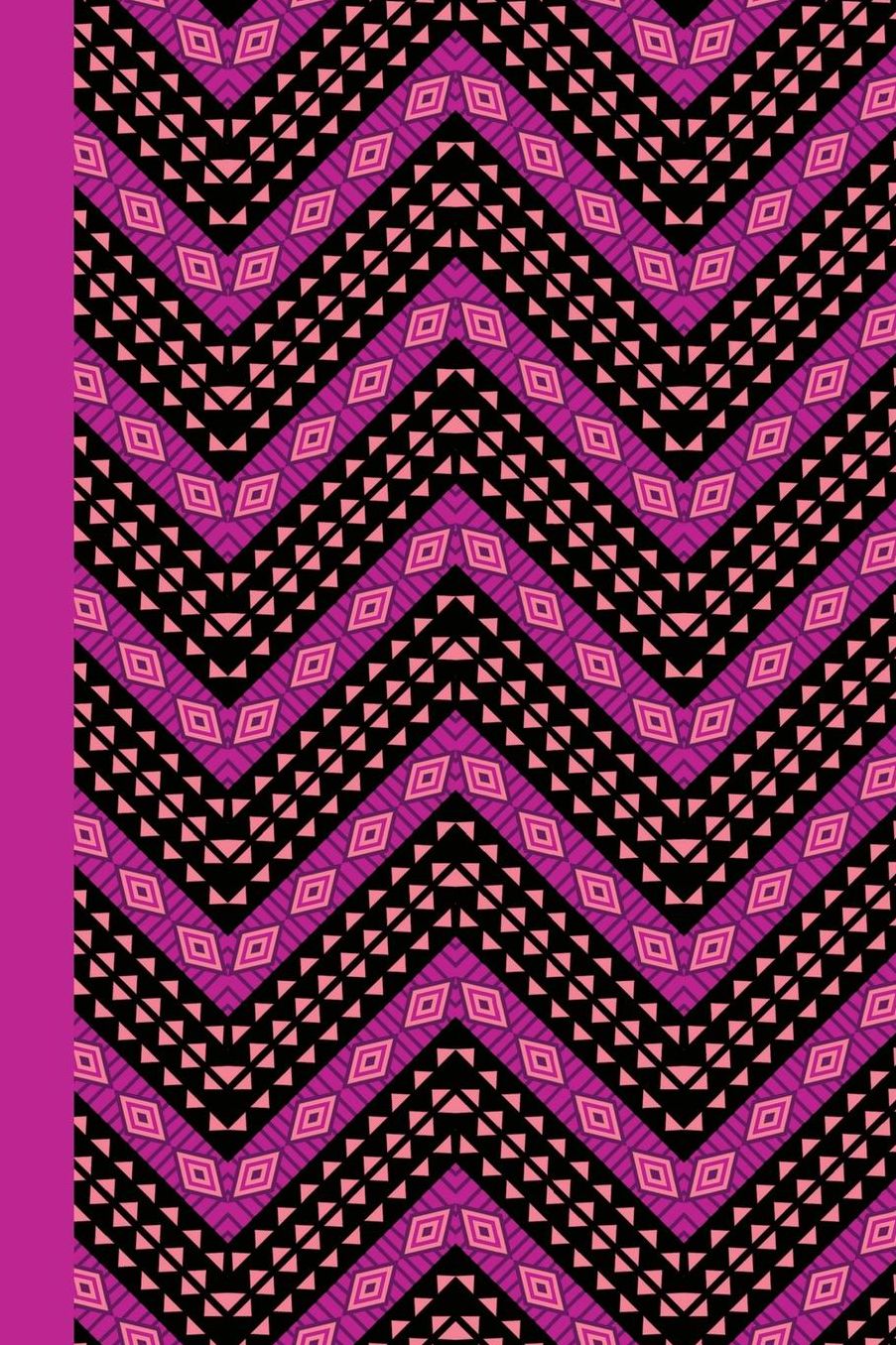 Sketch Journal: African Pattern (Violet) 6x9 - Pages Are Lined on the Bottom Third with Blank Space on Top