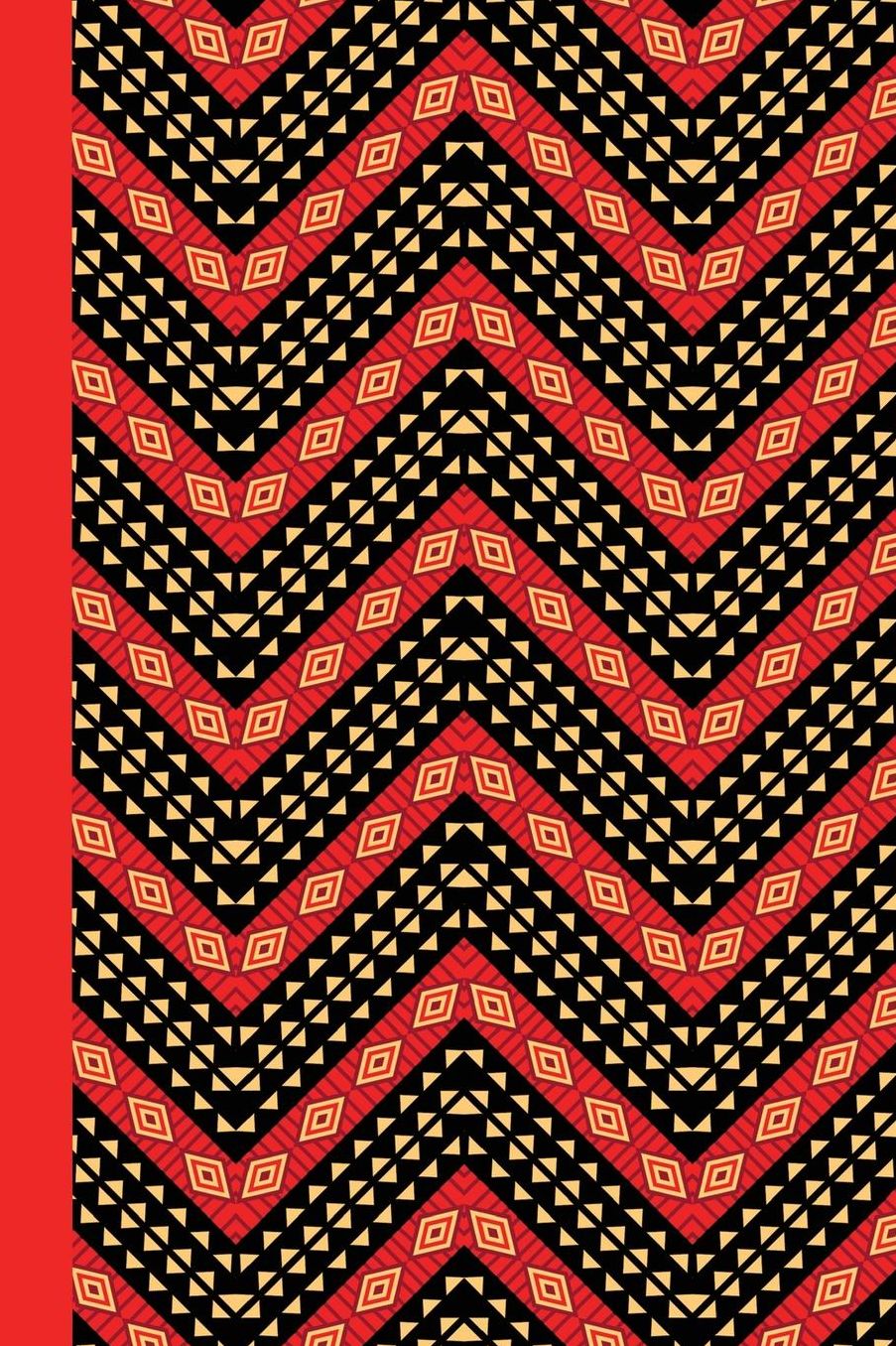 Sketchbook: African Pattern (Red) 6x9 - Blank Journal No Lines - Unlined, Unruled Pages