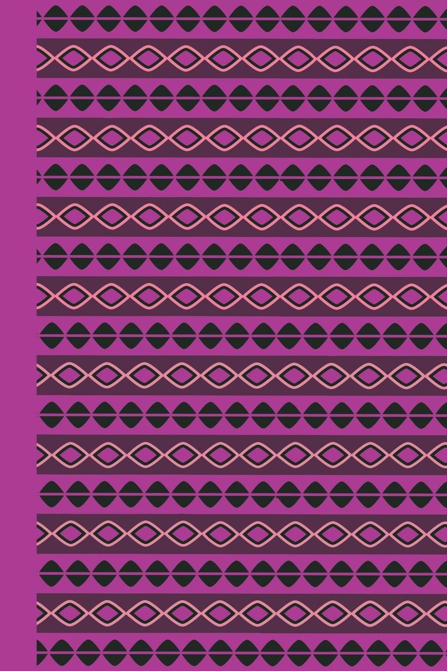 Sketchbook: African Pattern (Violet) 6x9 - Blank Journal No Lines - Unlined, Unruled Pages