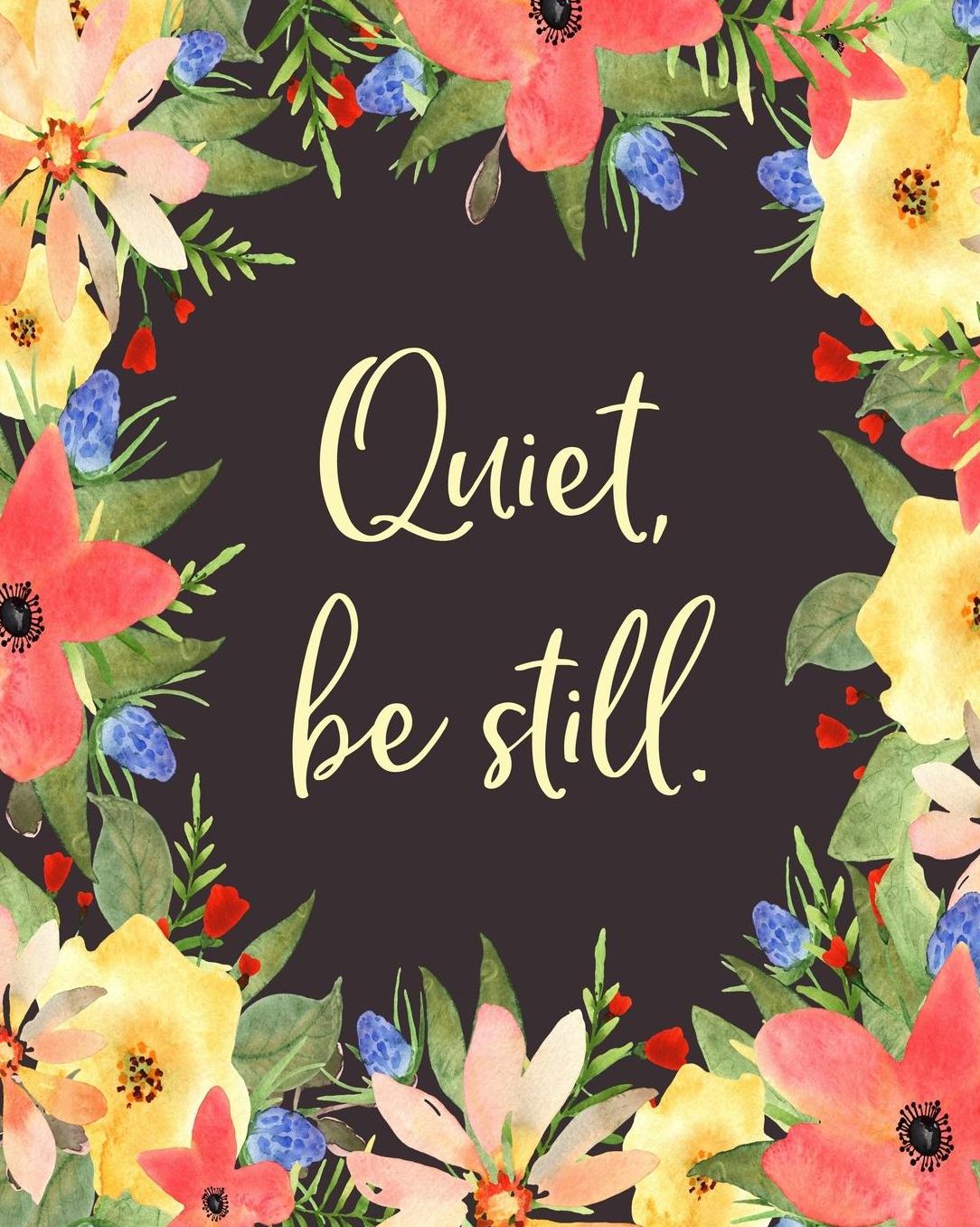 Quiet, Be Still: Bible Study Journal / Notebook