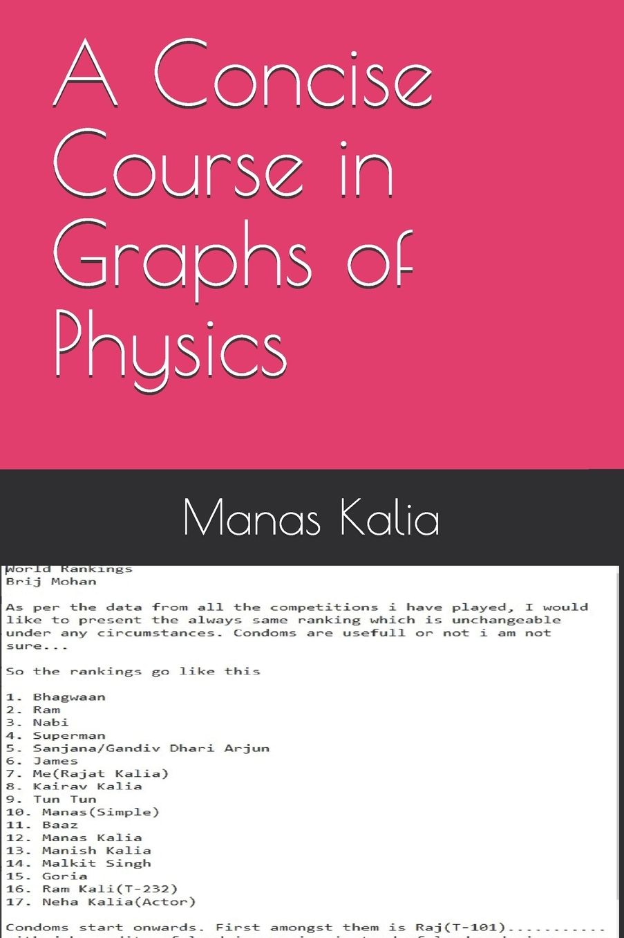 A Concise Course in Graphs of Physics
