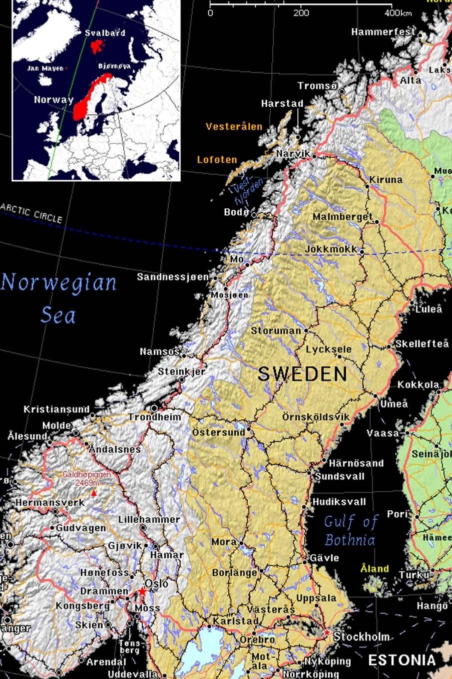 Modern Day Color Map of Norway Journal: Take Notes, Write Down Memories in this 150 Page Lined Journal