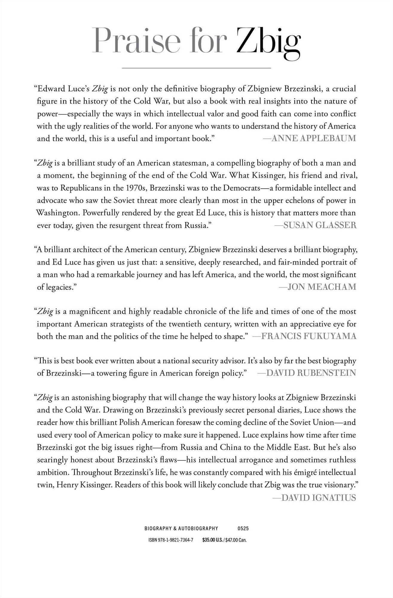 Zbig: The Life and Times of Brzezinski, America's Great Power Prophet