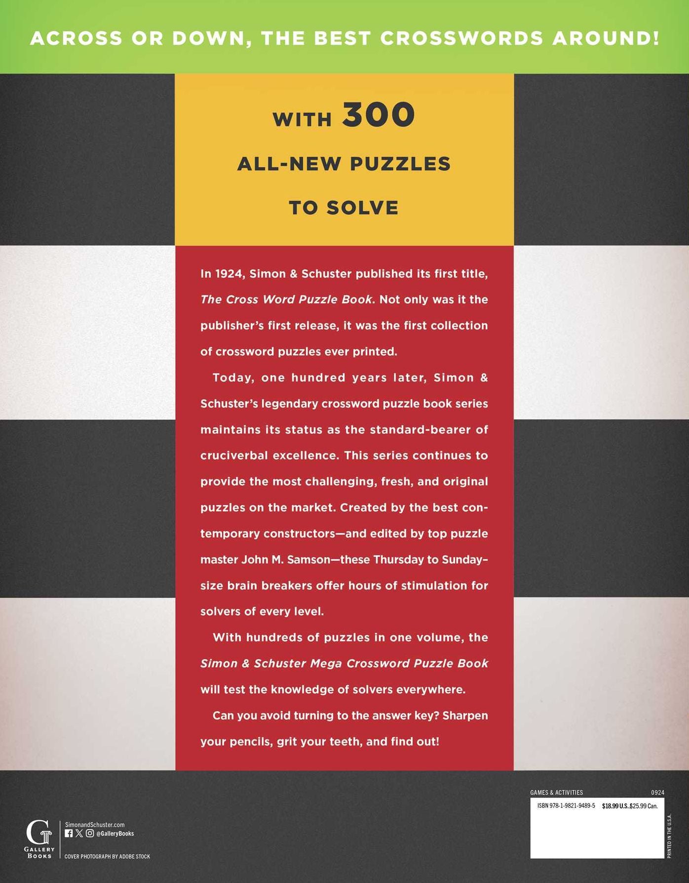 Simon & Schuster Mega Crossword Puzzle Book #24