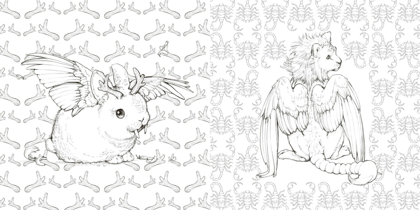 Pop Manga Dragons and Other Magically Mythical Creatures: A Coloring Book