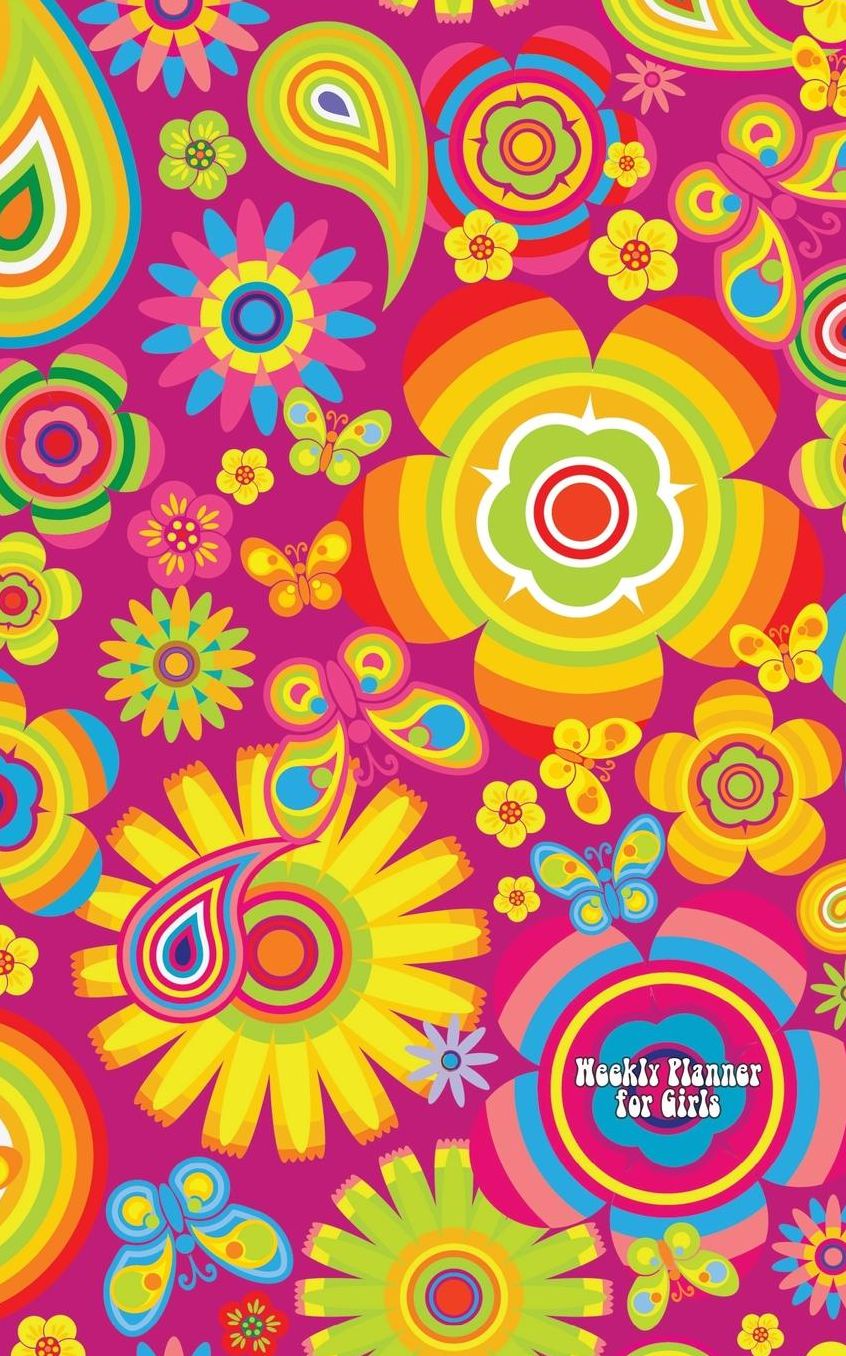 Weekly Planner for Girls: 52-Week Weekly Planner Vintage Hippie Design + To Do List + Writing Journal (5x8 Inches)