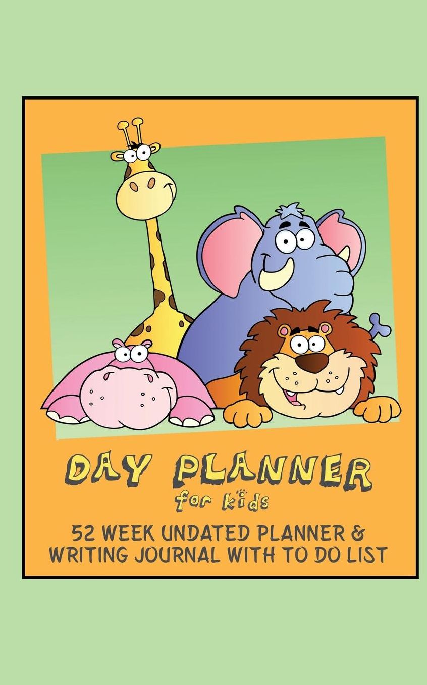 Day Planner for Kids: Day Planner for School With No Dates + To Do List + Writing Journal Pages (Green & Orange / 5x8 Inches)