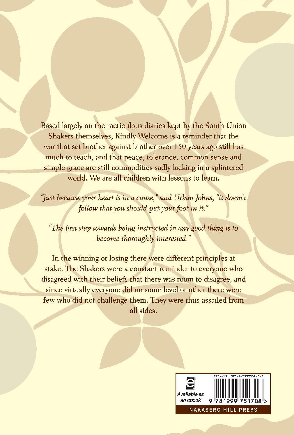 Kindly Welcome: A Novel of the Shakers in the Civil War