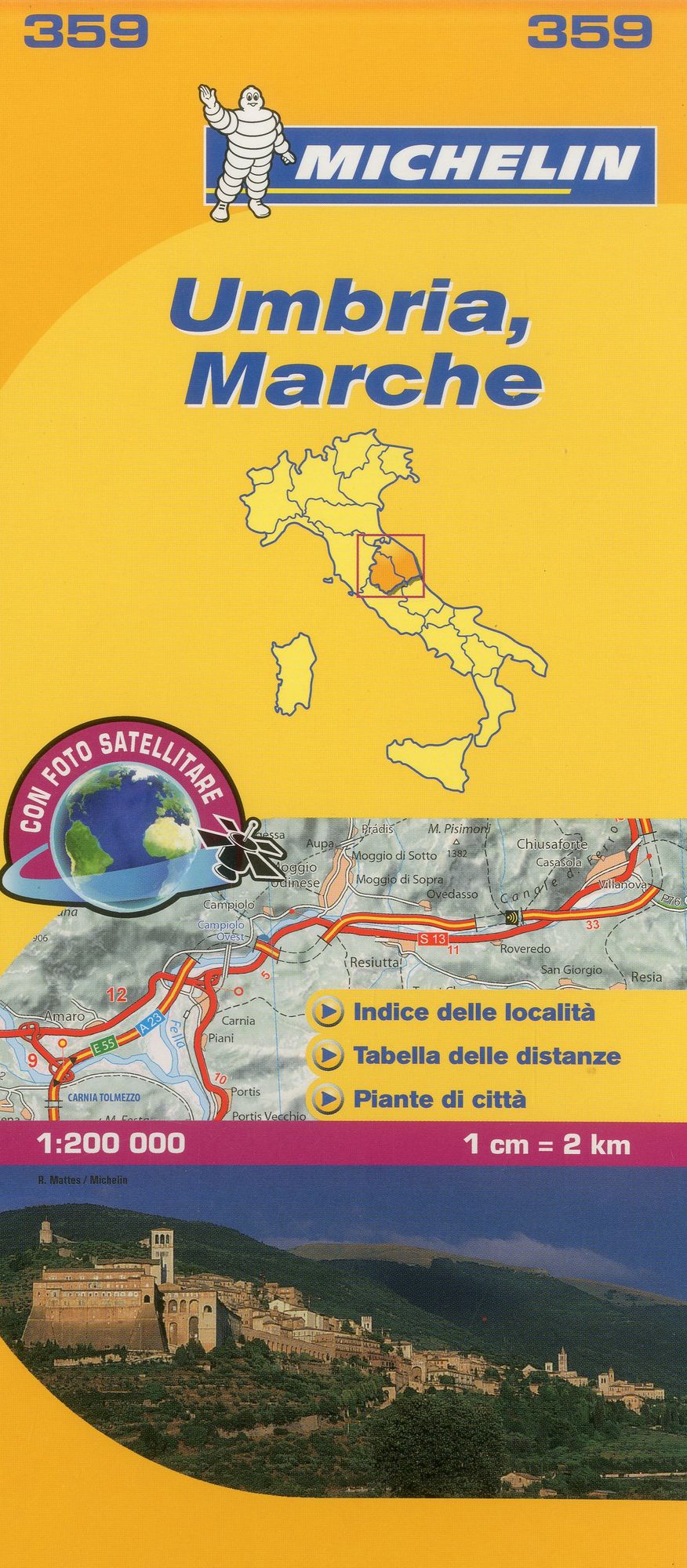 Michelin Map Italy: Umbria, Marche 359