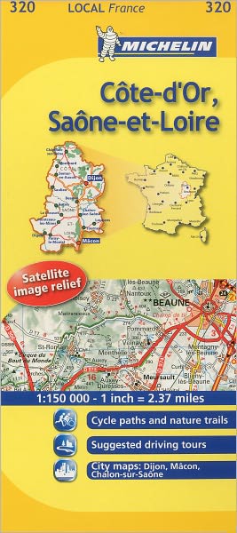 Michelin Map France: Cte-d'Or, Sane-et-Loire 320