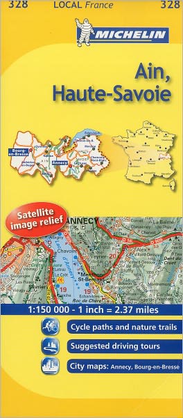 Michelin Map France: Ain, Haute-Savoie 328