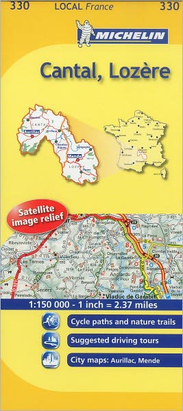 Michelin Map France: Cantal, Lozre 330