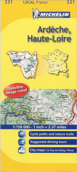 Michelin Map France: Ardche, Haute-Loire 331