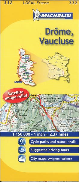 Michelin Map France: Drme, Vaucluse 332