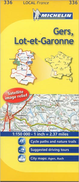 Michelin Map France: Gers, Lot-et-Garonne 336