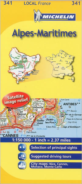 Michelin Map France: Alpes-Maritimes 341