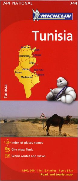 Michelin Map Africa Tunisia 744
