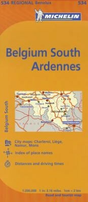 Michelin Map Belgium: South, Ardenne 534