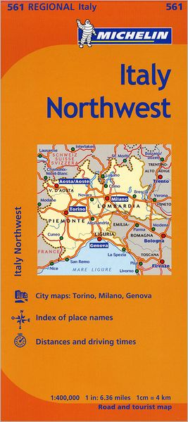 Michelin Italy: Northwest Map 561
