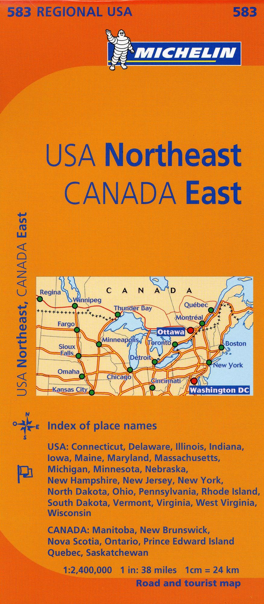 Michelin USA: Northeast, Canada: East Map 583