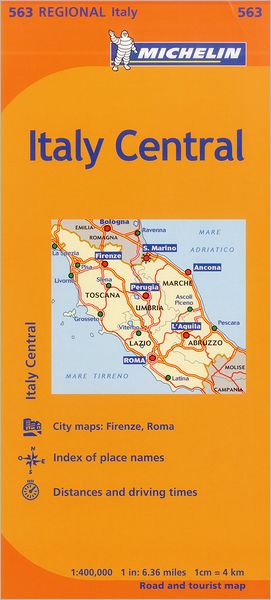 Michelin Italy: Central Map 563