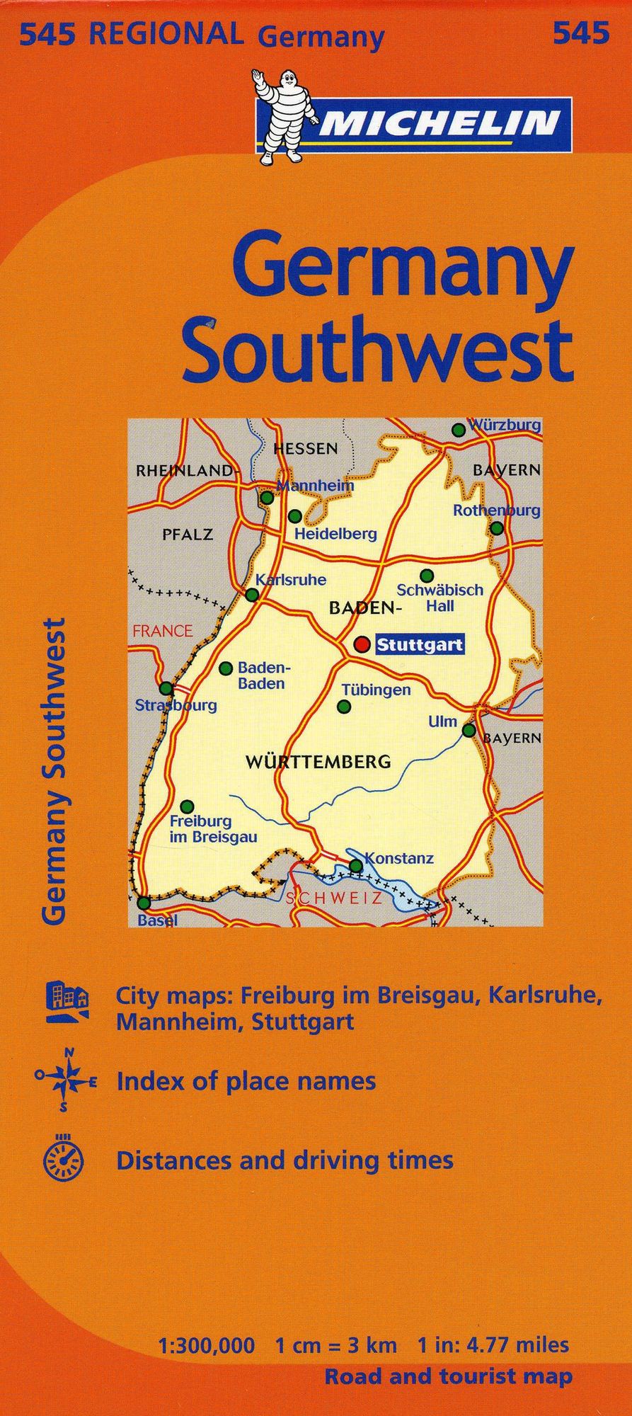 Michelin Germany Southwest Map 545