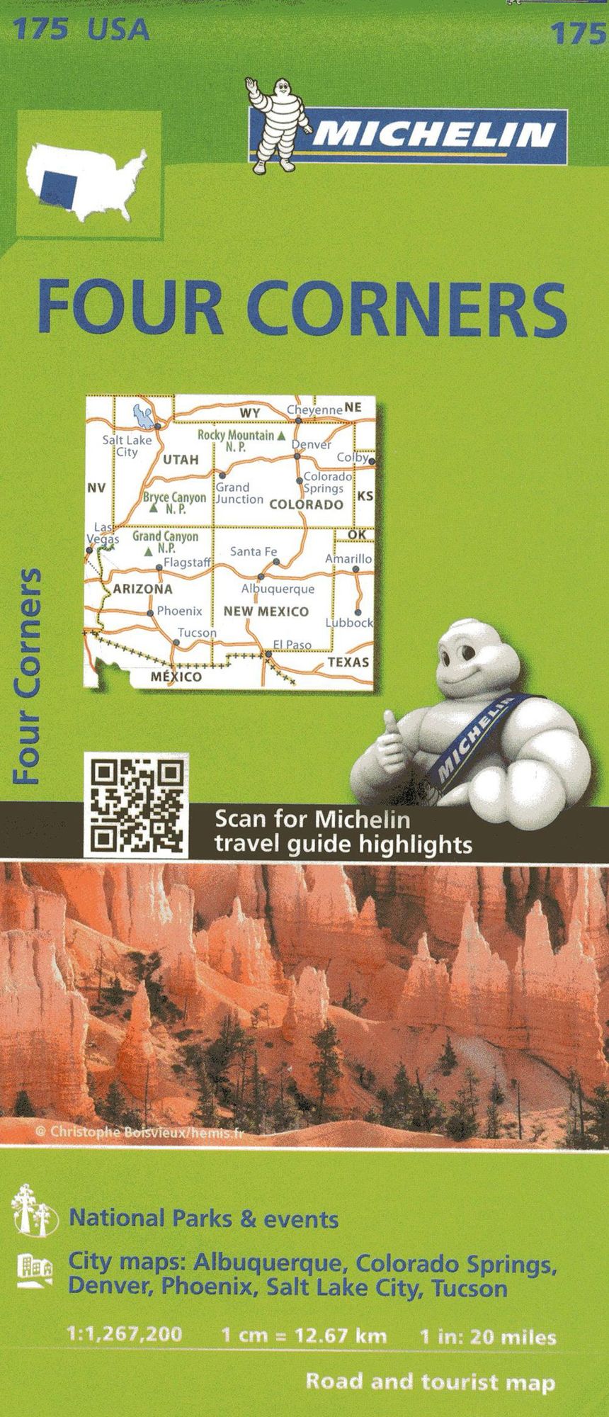 Michelin USA Four Corners (NM/CO/UT/AZ) Map 175