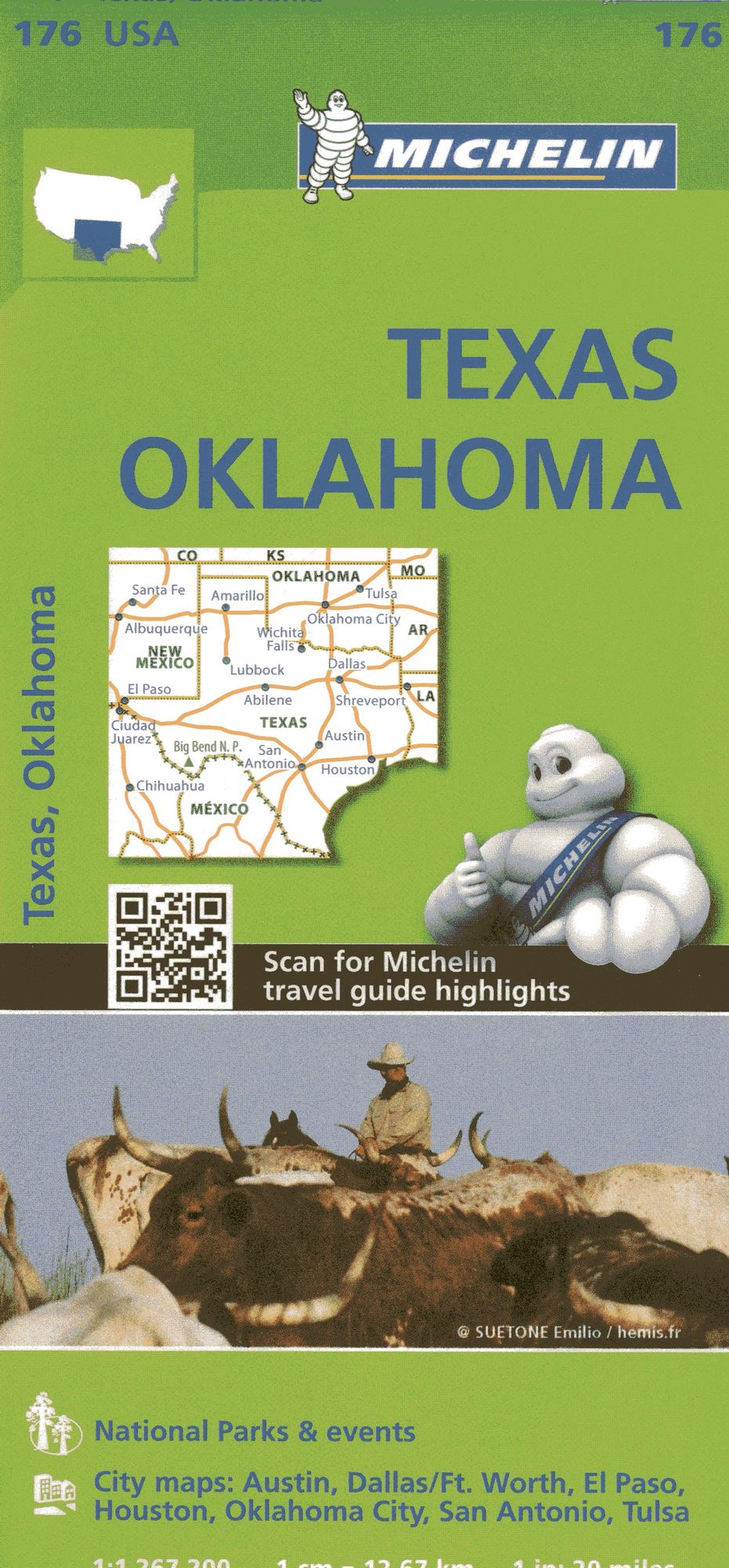 Michelin USA Texas/Oklahoma Map 176