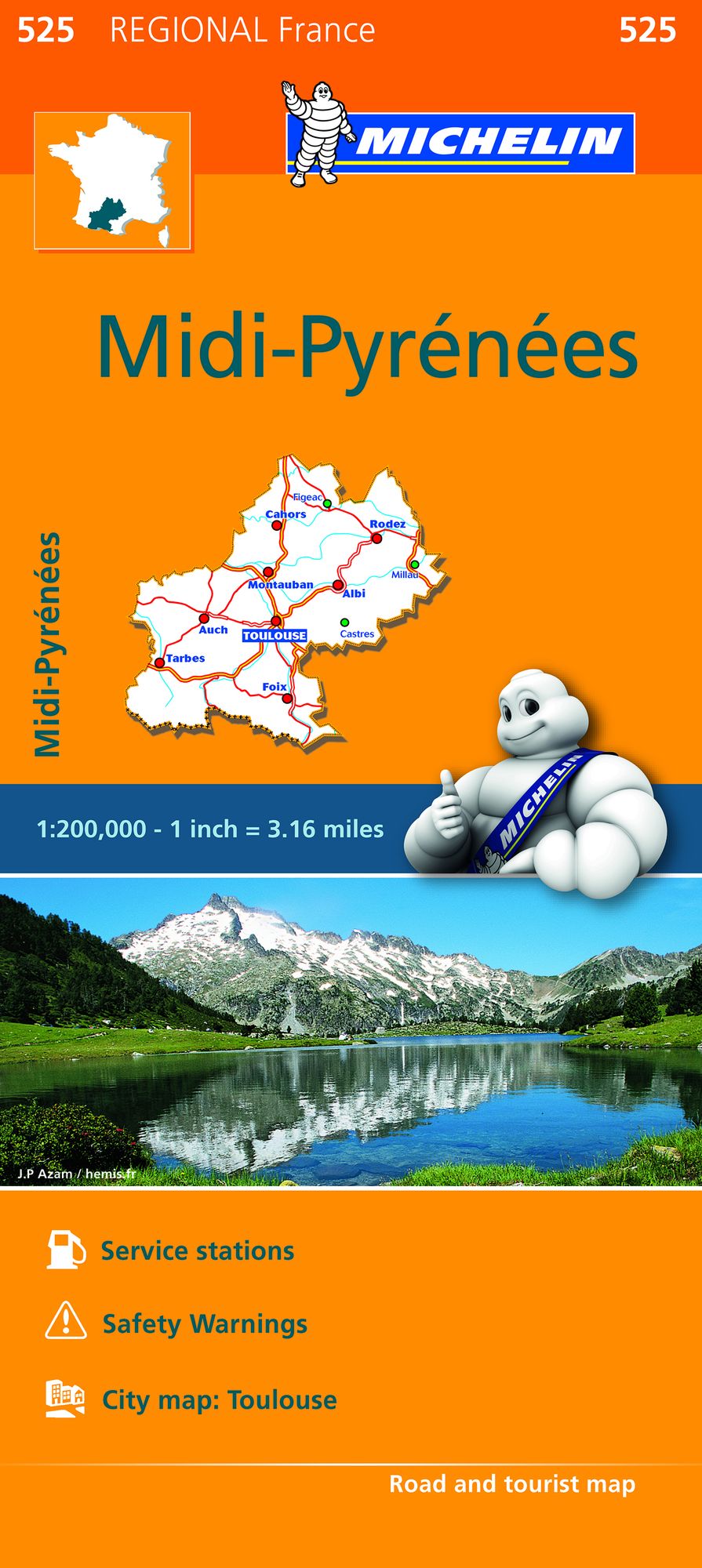 Michelin Regional Maps: France: Midi-Pyrenees Map 525