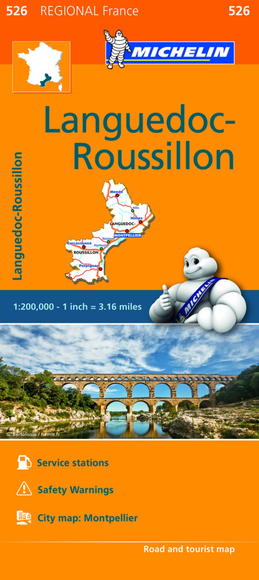 Michelin Regional Maps: France: Languedoc-Roussillon Map 526