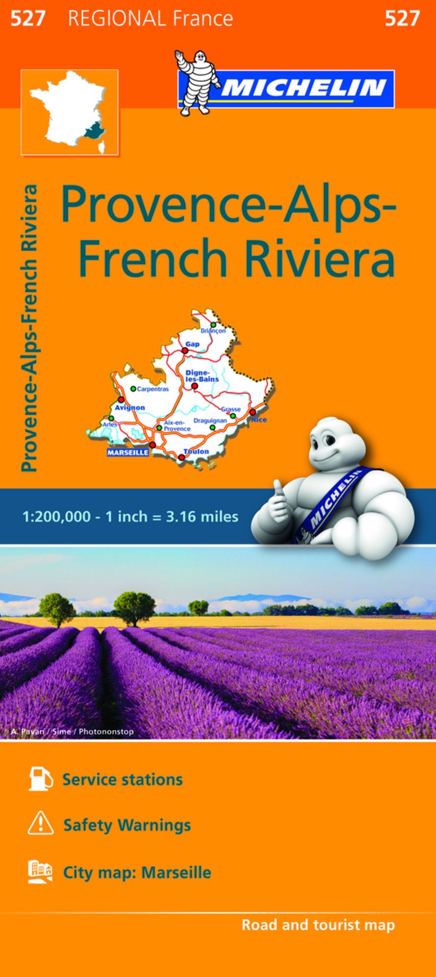 Michelin Regional Maps: France : Provence-Alpes-Cote d'Azur / Provence-Alps-French Riviera Map