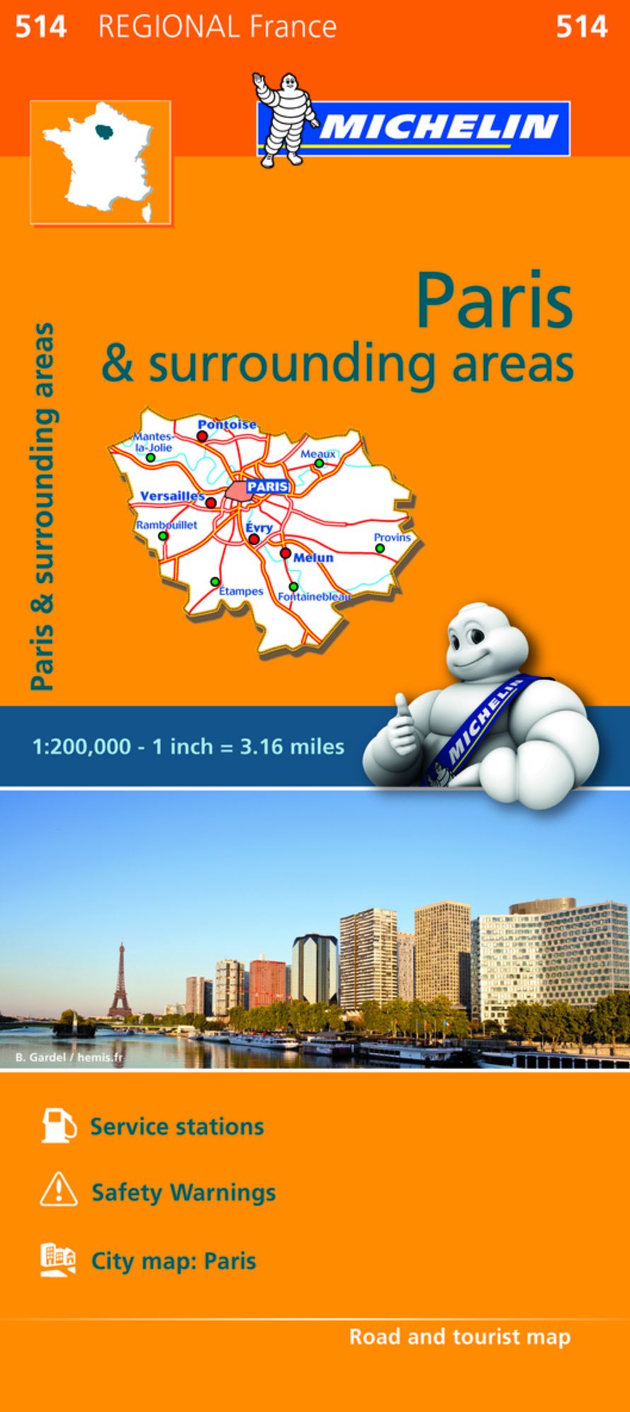 Michelin Regional Maps: France: Paris and Surrounding Areas Map 514