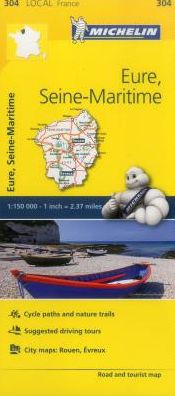 Michelin FRANCE: Eure, Seine-Maritime Map 304